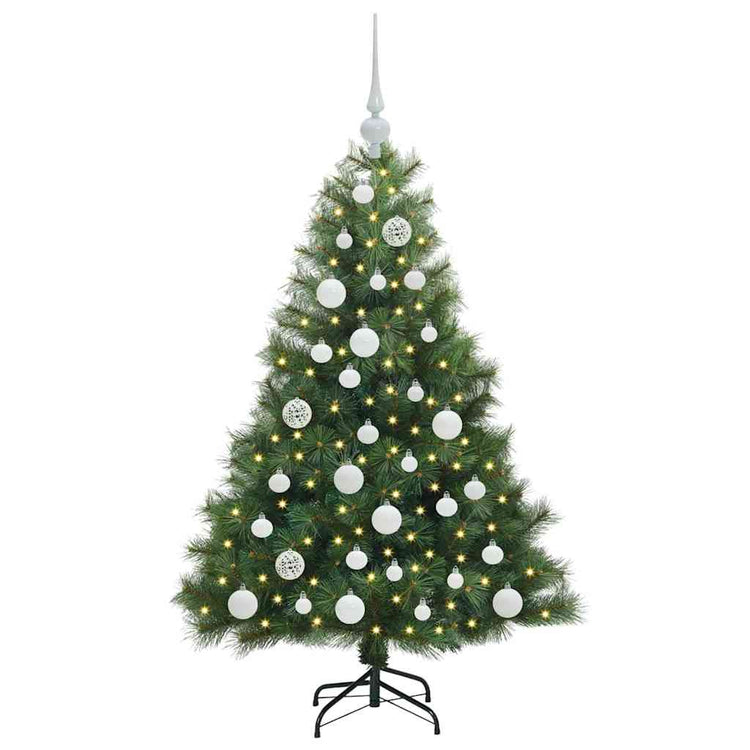 Vidaxx sapin de Noël artificiel avec 150 LED avec standard vert 120 cm PE et PVC