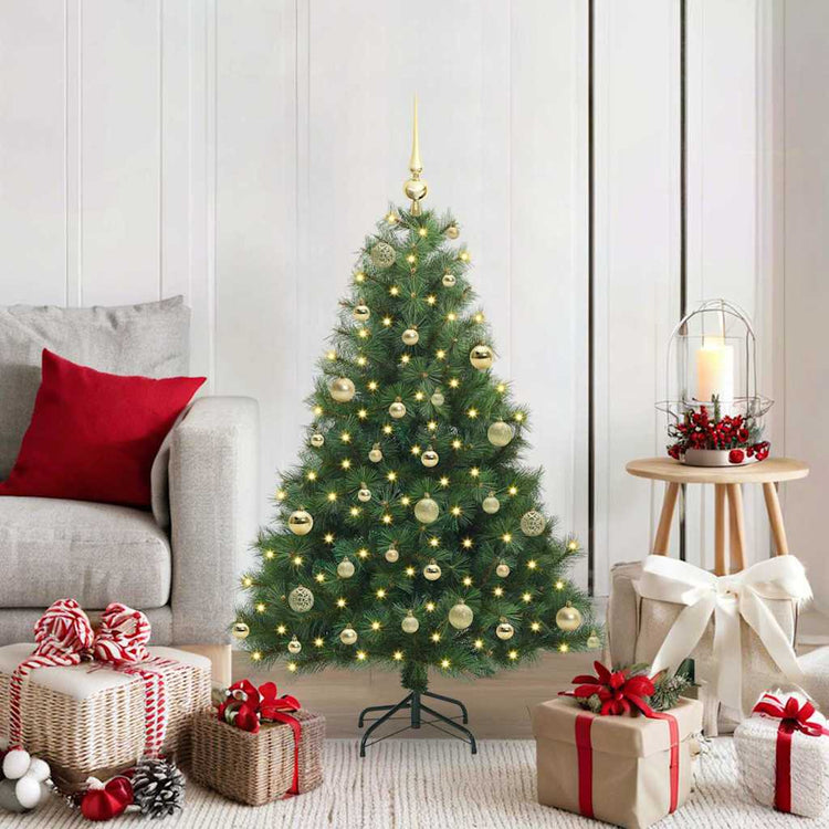 Vidaxx sapin de Noël artificiel avec 150 LED avec standard vert 120 cm PE et PVC