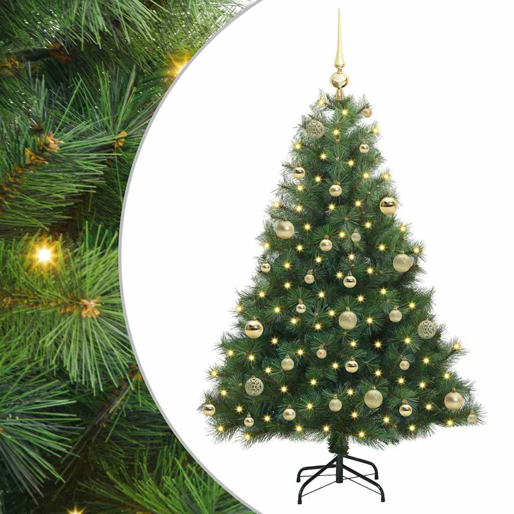 Vidaxx sapin de Noël artificiel avec 150 LED avec standard vert 120 cm PE et PVC