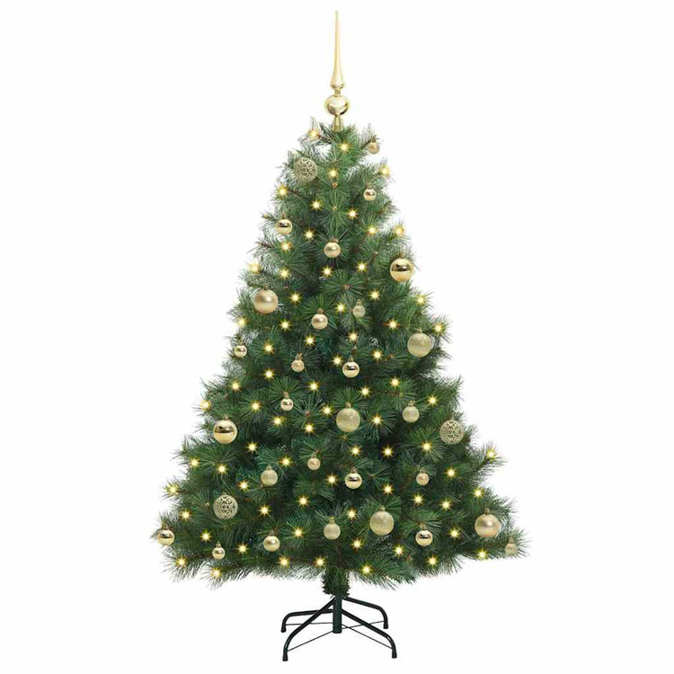 Vidaxx sapin de Noël artificiel avec 150 LED avec standard vert 120 cm PE et PVC