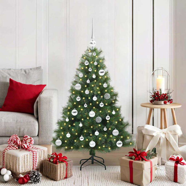 Vidaxx sapin de Noël artificiel avec 150 LED avec standard vert 120 cm PE et PVC