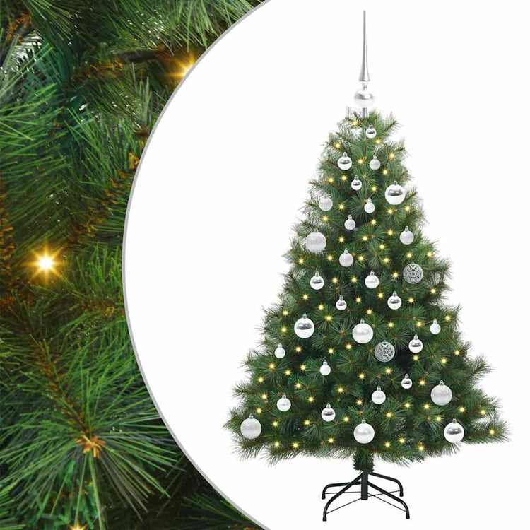 Vidaxx sapin de Noël artificiel avec 150 LED avec standard vert 120 cm PE et PVC