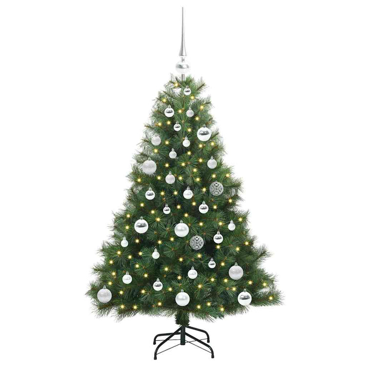Vidaxx sapin de Noël artificiel avec 150 LED avec standard vert 120 cm PE et PVC