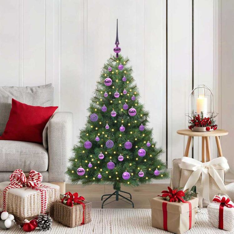 Vidaxx sapin de Noël artificiel avec 150 LED avec standard vert 120 cm PE et PVC