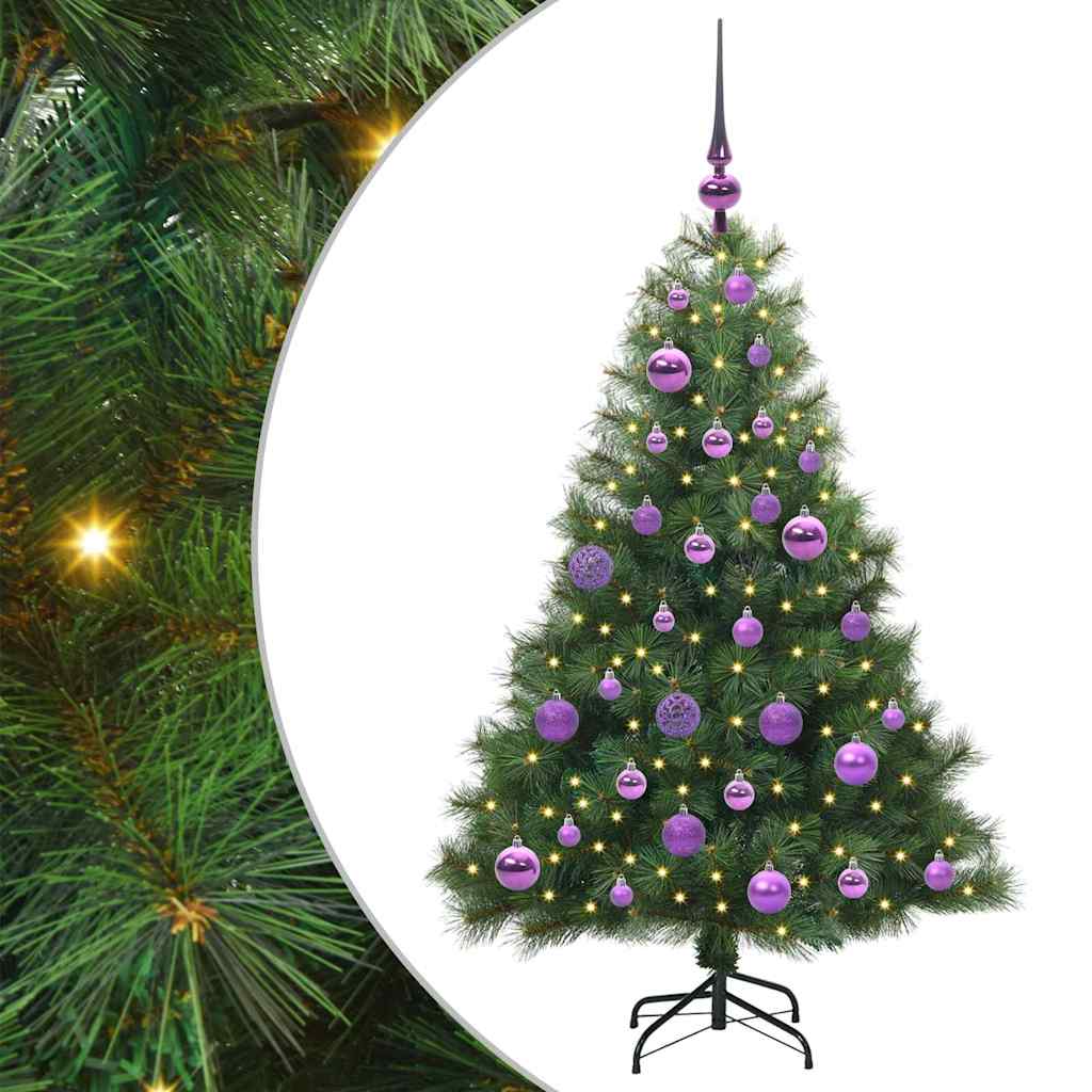 Vidaxx sapin de Noël artificiel avec 150 LED avec standard vert 120 cm PE et PVC