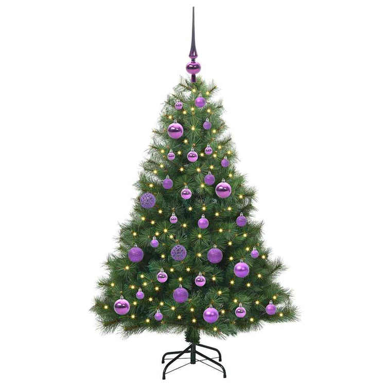 Vidaxx sapin de Noël artificiel avec 150 LED avec standard vert 120 cm PE et PVC