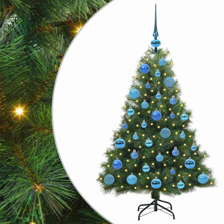 Vidaxx sapin de Noël artificiel avec 150 LED avec standard vert 120 cm PE et PVC