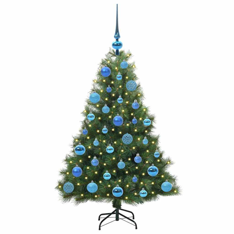 Vidaxx sapin de Noël artificiel avec 150 LED avec standard vert 120 cm PE et PVC