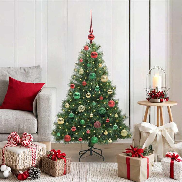 Vidaxx sapin de Noël artificiel avec 150 LED avec standard vert 120 cm PE et PVC