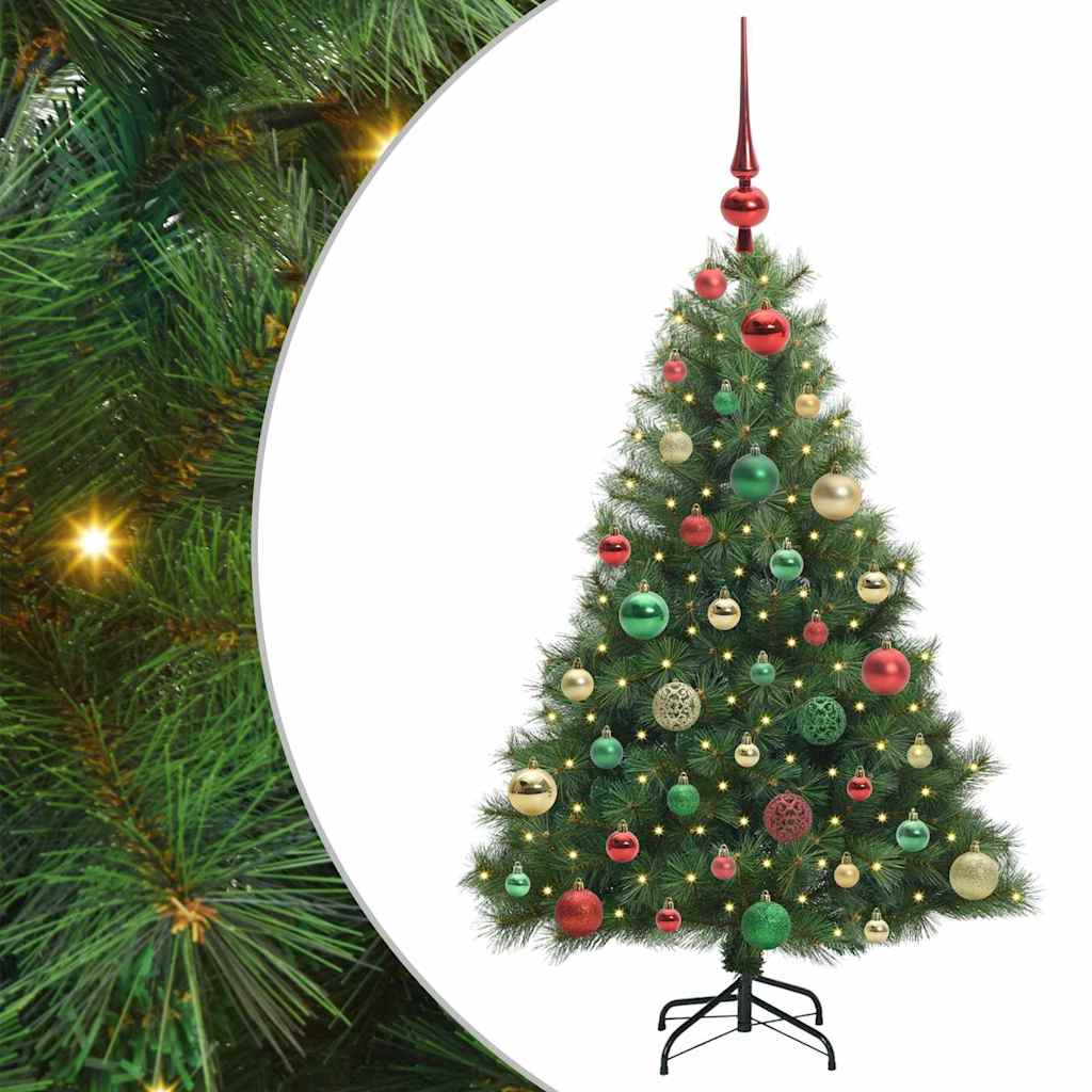 Vidaxx sapin de Noël artificiel avec 150 LED avec standard vert 120 cm PE et PVC