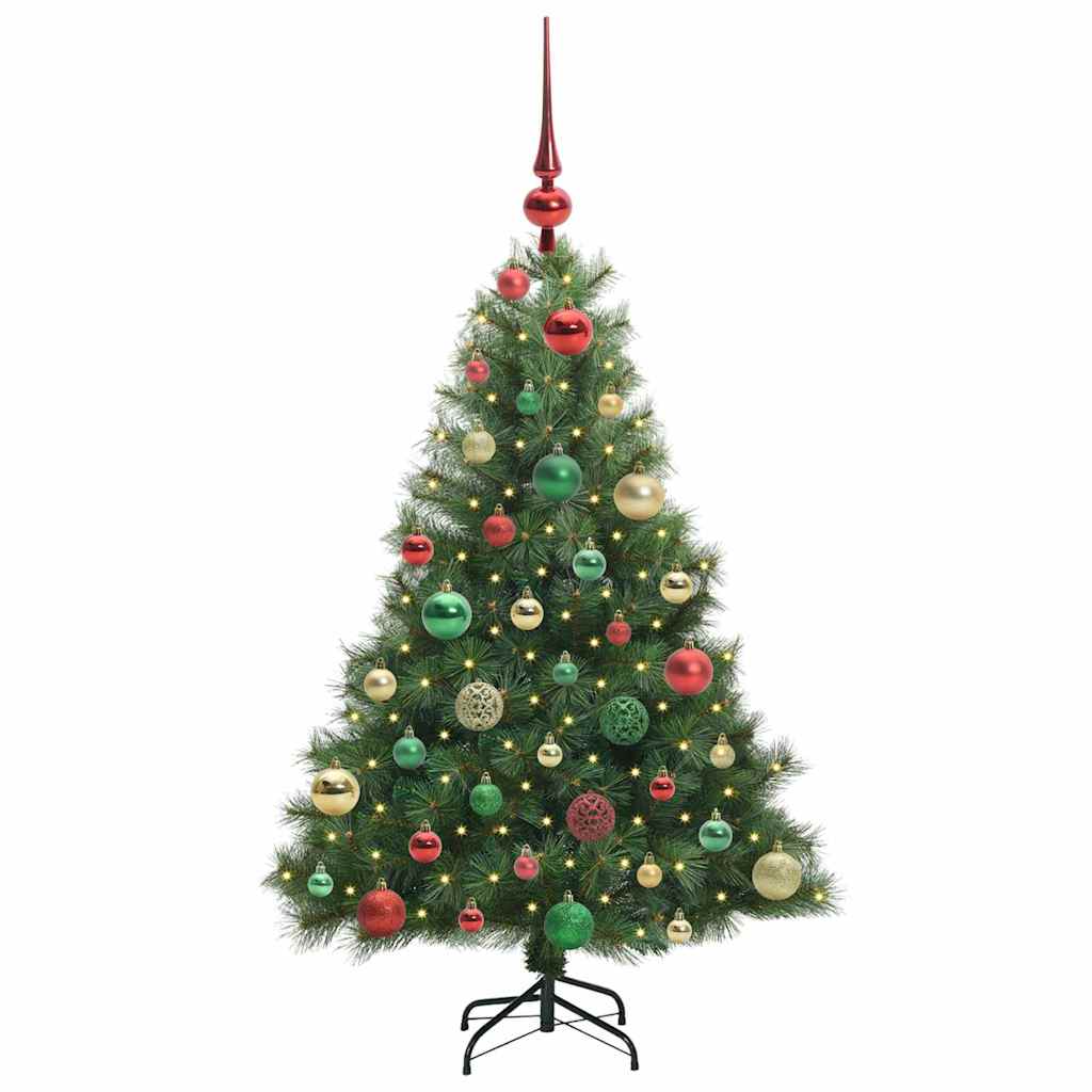 Vidaxx sapin de Noël artificiel avec 150 LED avec standard vert 120 cm PE et PVC