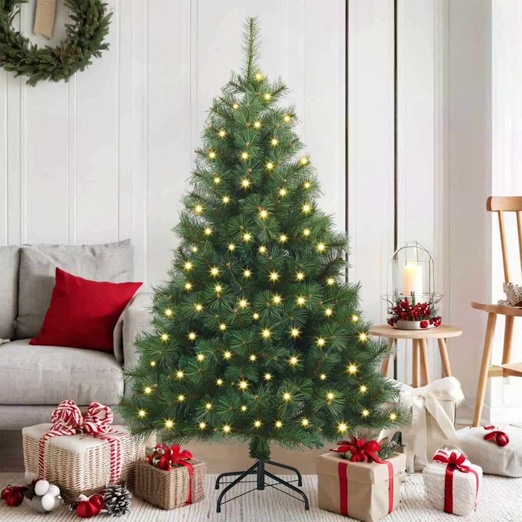 Vidaxx sapin de Noël artificiel avec 150 LED avec standard vert 150 cm PE et PVC