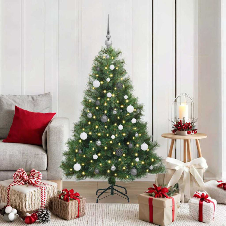 Vidaxx sapin de Noël artificiel avec 150 LED avec standard vert 150 cm PE et PVC