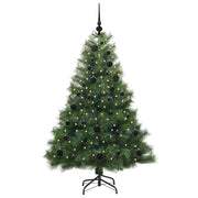 Vidaxx sapin de Noël artificiel avec 150 LED avec standard vert 150 cm PE et PVC - afbeelding 3