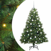Vidaxx sapin de Noël artificiel avec 150 LED avec standard vert 150 cm PE et PVC - afbeelding 2