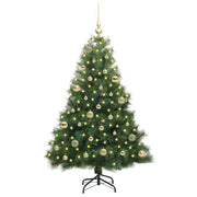 Vidaxx sapin de Noël artificiel avec 150 LED avec standard vert 150 cm PE et PVC - afbeelding 3
