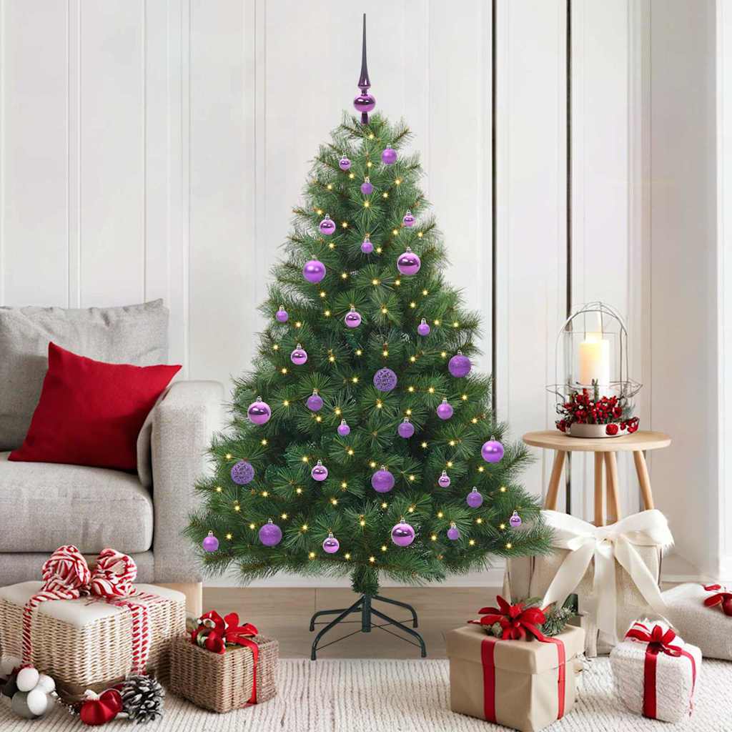 Vidaxx sapin de Noël artificiel avec 150 LED avec standard vert 150 cm PE et PVC