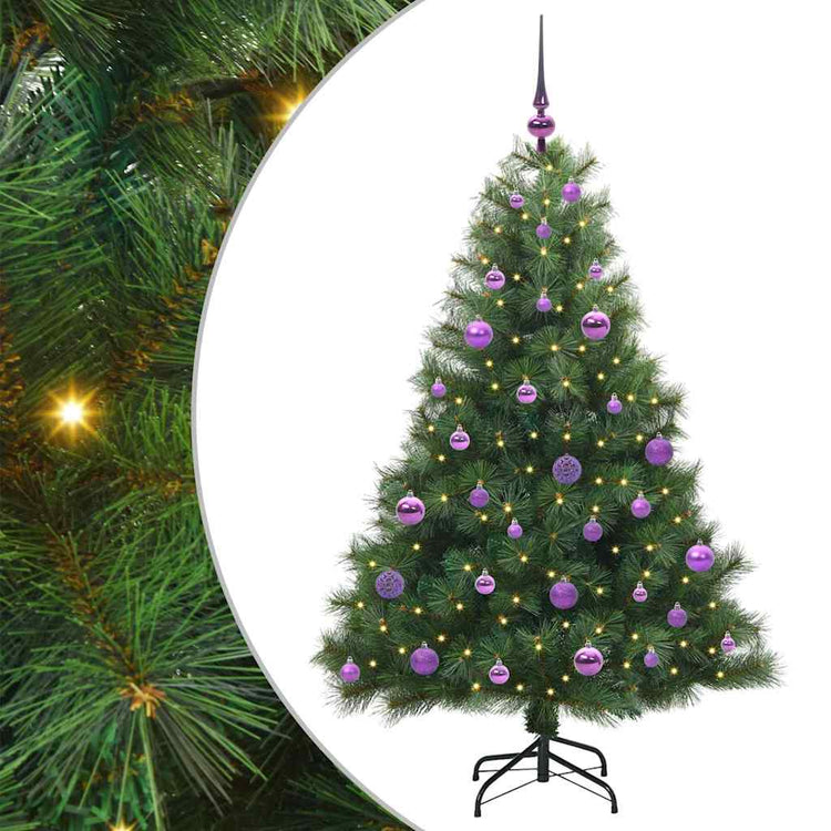 Vidaxx sapin de Noël artificiel avec 150 LED avec standard vert 150 cm PE et PVC