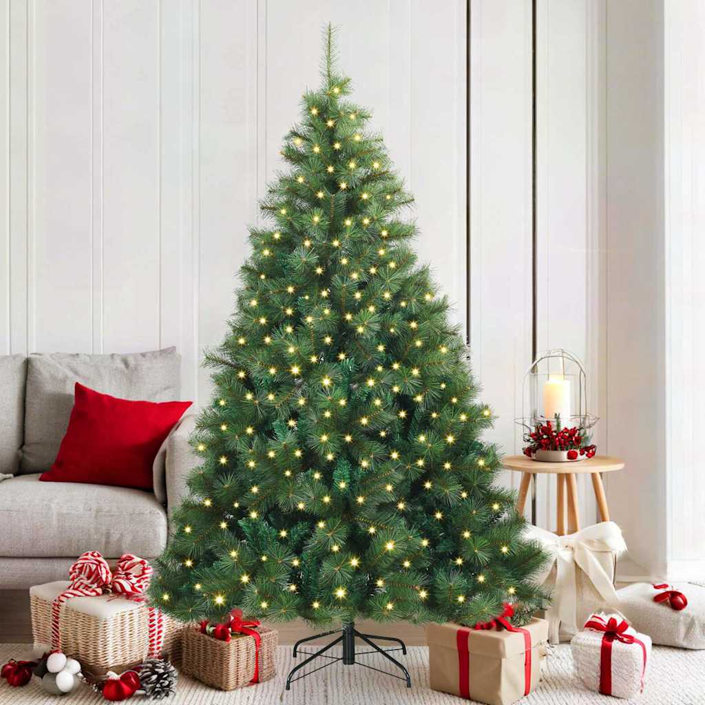 Vidaxx sapin de Noël artificiel avec 300 LED avec standard vert 180 cm PE et PVC