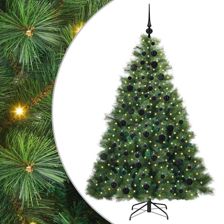 Vidaxx sapin de Noël artificiel avec 300 LED avec standard vert 180 cm PE et PVC
