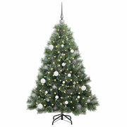 Vidaxx sapin de Noël artificiel avec 150 LED avec standard vert 150 cm PE et PVC - afbeelding 3