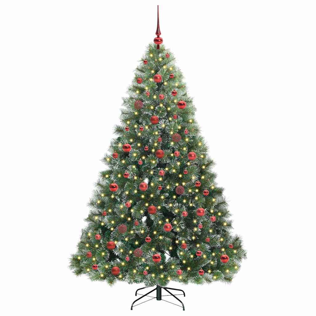 Vidaxx sapin de Noël artificiel avec 300 LED avec standard vert 180 cm PE et PVC