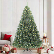 Vidaxx sapin de Noël artificiel avec 300 LED avec standard vert 210 cm PE et PVC - afbeelding 1
