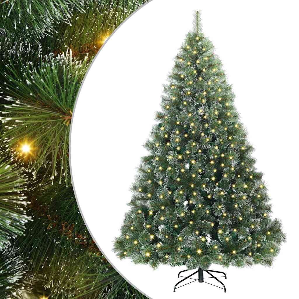 Vidaxx sapin de Noël artificiel avec 300 LED avec standard vert 210 cm PE et PVC