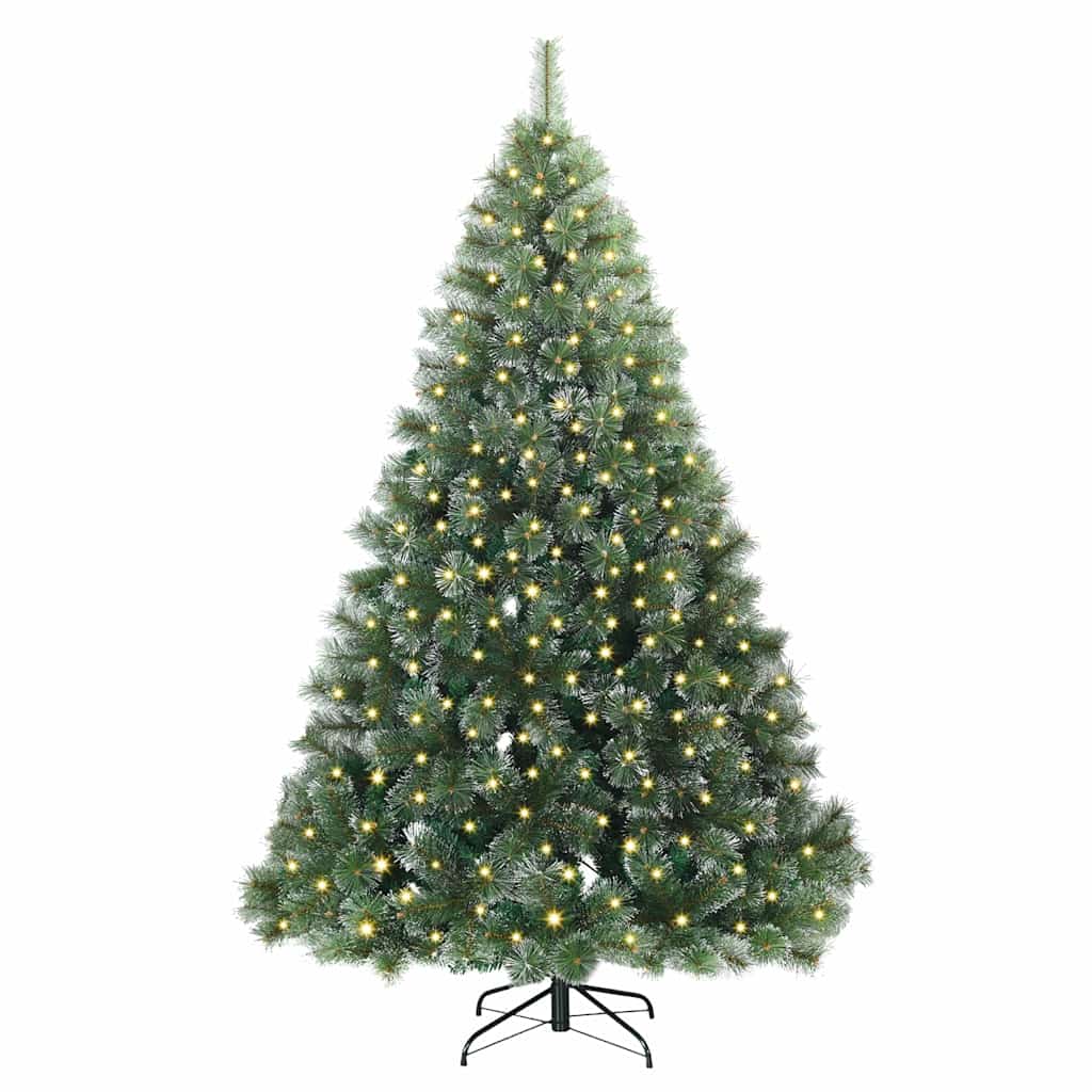 Vidaxx sapin de Noël artificiel avec 300 LED avec standard vert 210 cm PE et PVC
