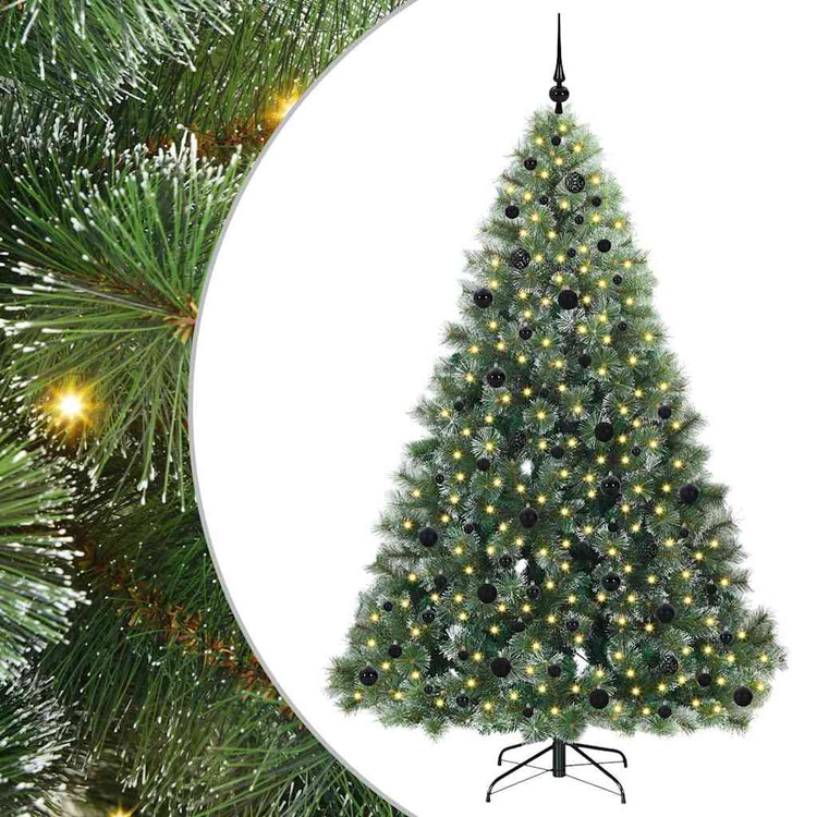 Vidaxx sapin de Noël artificiel avec 300 LED avec standard vert 210 cm PE et PVC