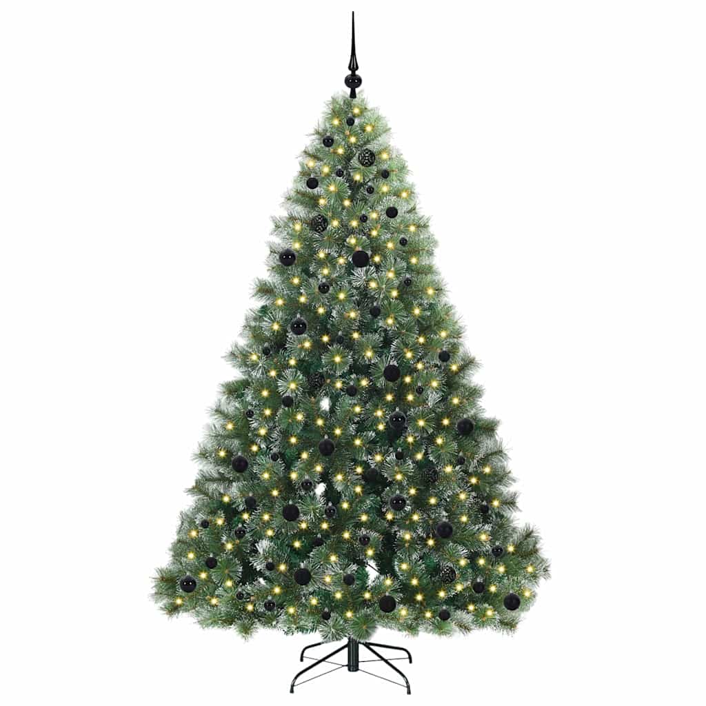 Vidaxx sapin de Noël artificiel avec 300 LED avec standard vert 210 cm PE et PVC