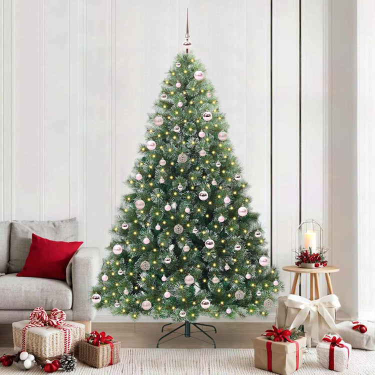 Vidaxx sapin de Noël artificiel avec 300 LED avec standard vert 210 cm PE et PVC