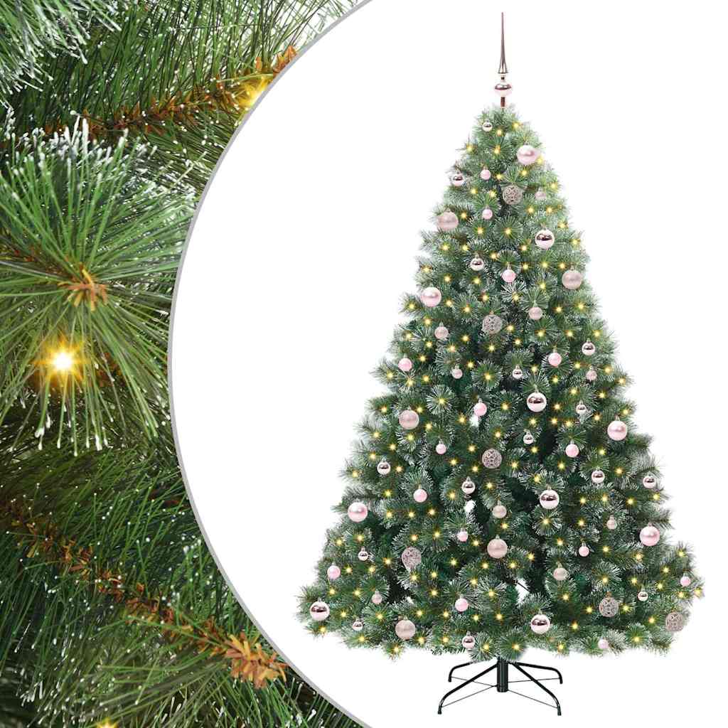 Vidaxx sapin de Noël artificiel avec 300 LED avec standard vert 210 cm PE et PVC