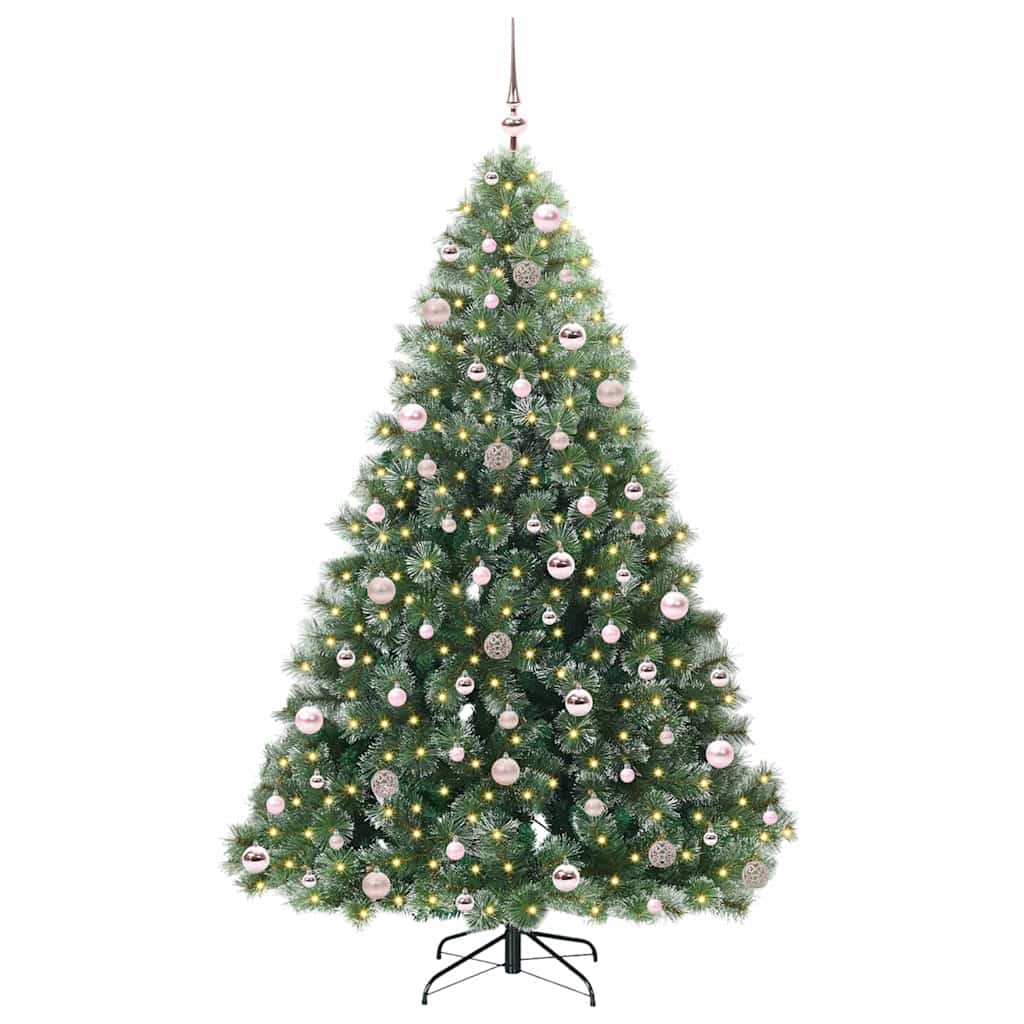 Vidaxx sapin de Noël artificiel avec 300 LED avec standard vert 210 cm PE et PVC