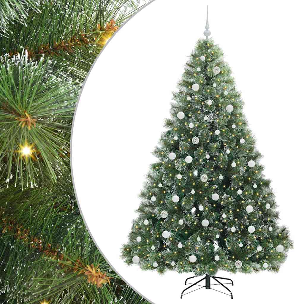 Vidaxx sapin de Noël artificiel avec 300 LED avec standard vert 210 cm PE et PVC