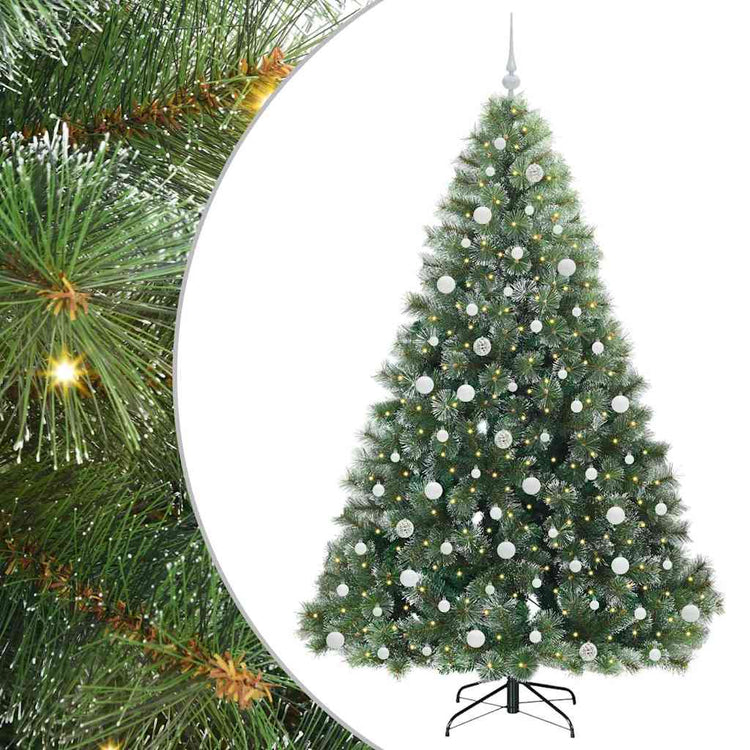 Vidaxx sapin de Noël artificiel avec 300 LED avec standard vert 210 cm PE et PVC