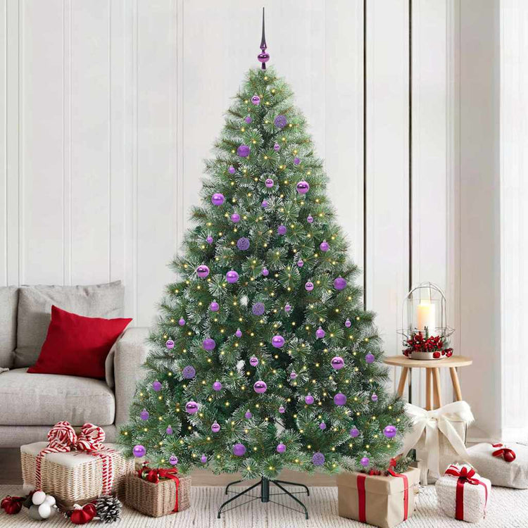 Vidaxx sapin de Noël artificiel avec 300 LED avec standard vert 210 cm PE et PVC
