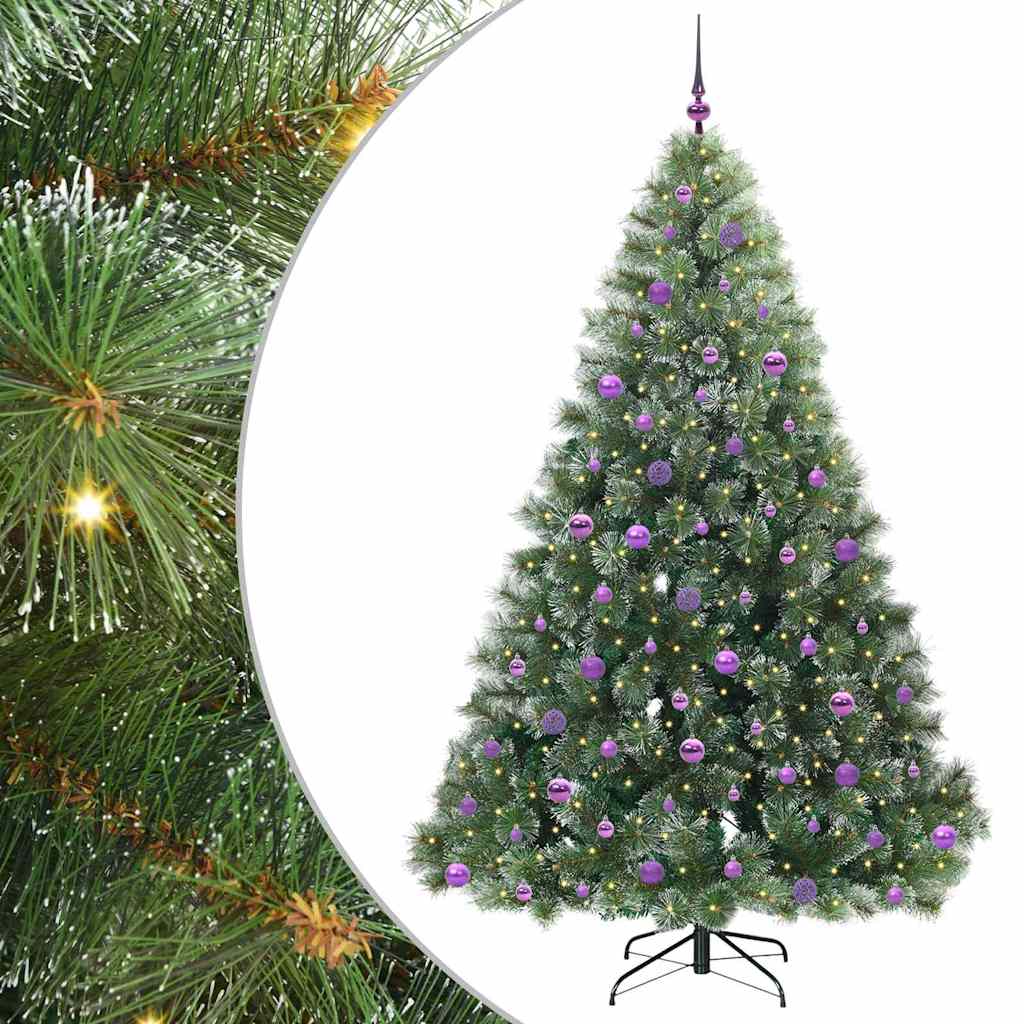 Vidaxx sapin de Noël artificiel avec 300 LED avec standard vert 210 cm PE et PVC