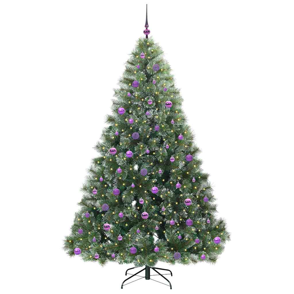 Vidaxx sapin de Noël artificiel avec 300 LED avec standard vert 210 cm PE et PVC