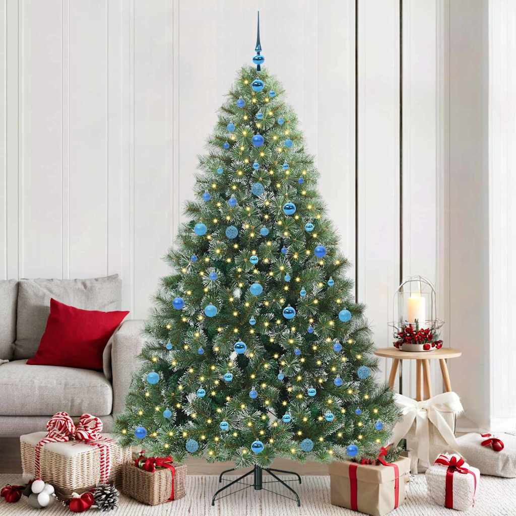 Vidaxx sapin de Noël artificiel avec 300 LED avec standard vert 210 cm PE et PVC