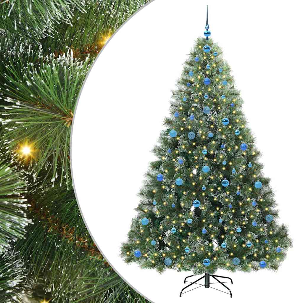 Vidaxx sapin de Noël artificiel avec 300 LED avec standard vert 210 cm PE et PVC