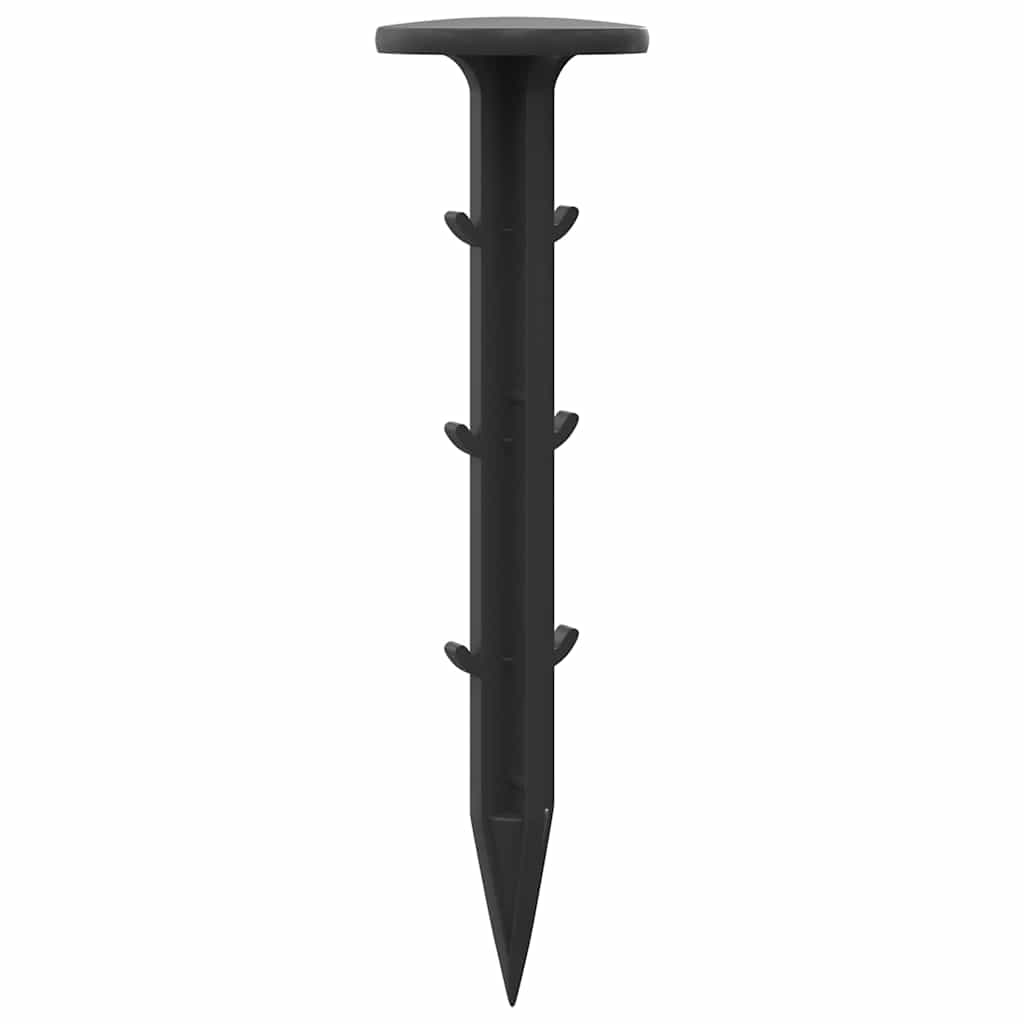 Vidaxx piquets de sol 100 pcs noir ø3 x 11 cm en plastique