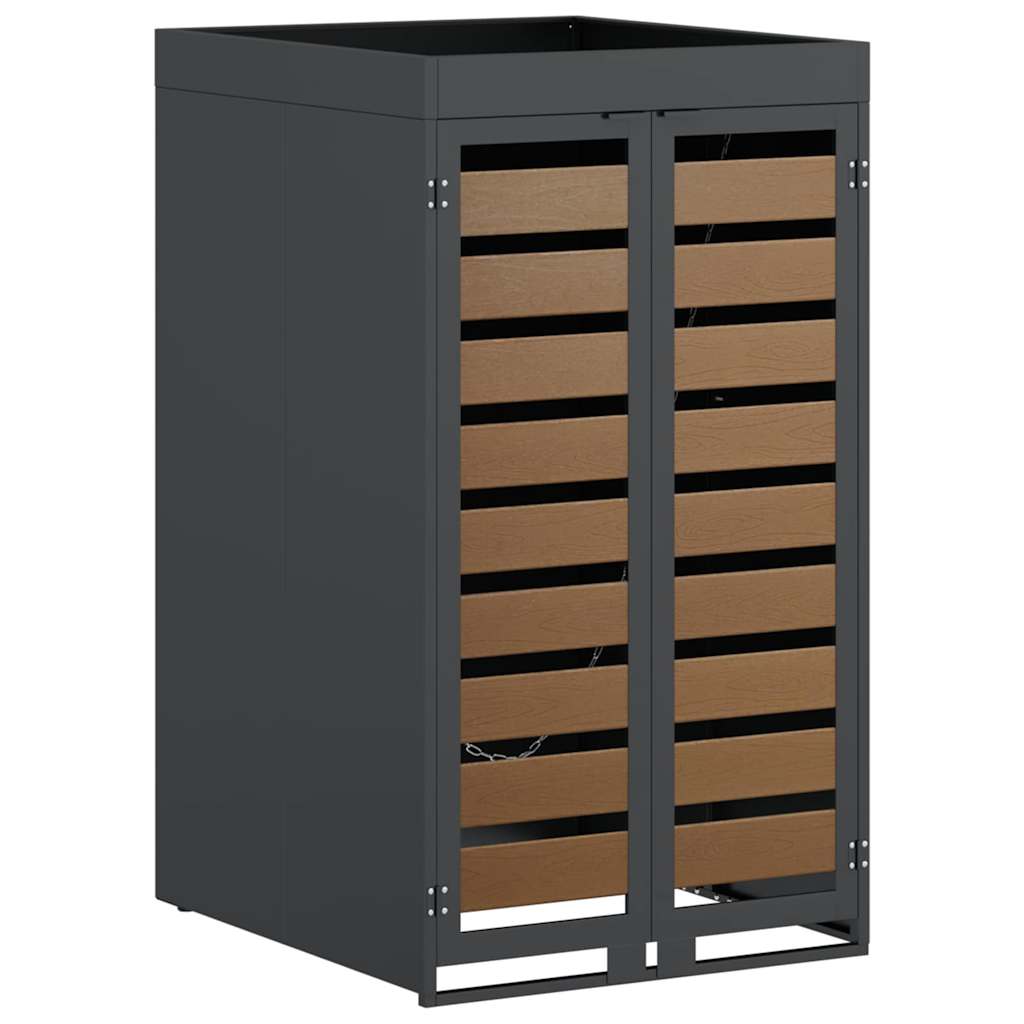 Stockage de conteneurs à déchets Vidaxx avec toit de jardinière pour conteneur de 240 l