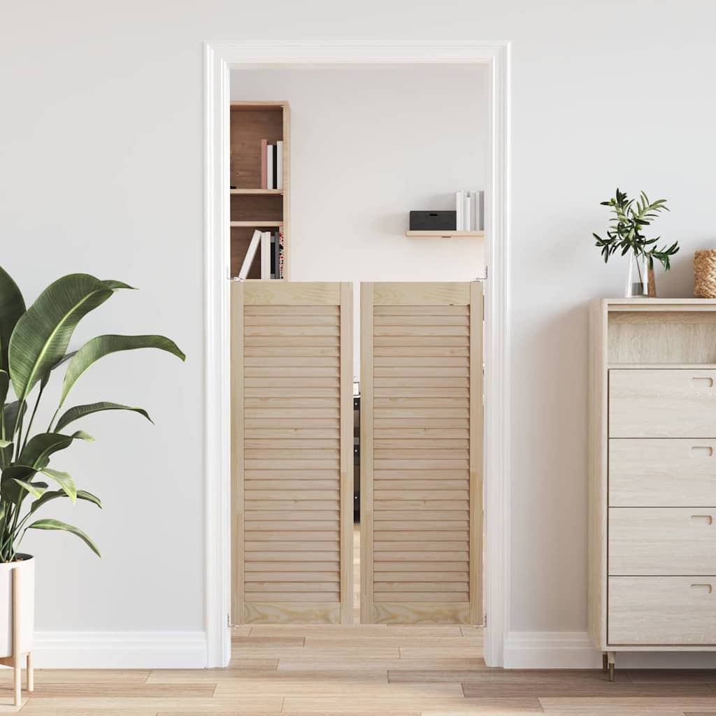 Vidaxx porte de placard 2 pcs naturel 110 x 2,1 x 39,5 cm bois de pin massif
