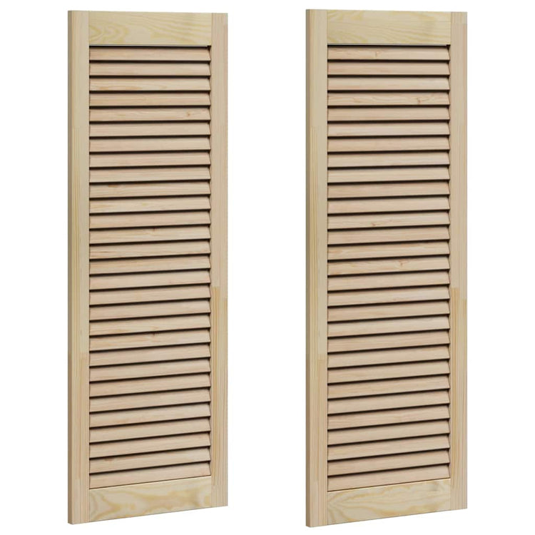 Vidaxx porte de placard 2 pcs naturel 110 x 2,1 x 39,5 cm bois de pin massif