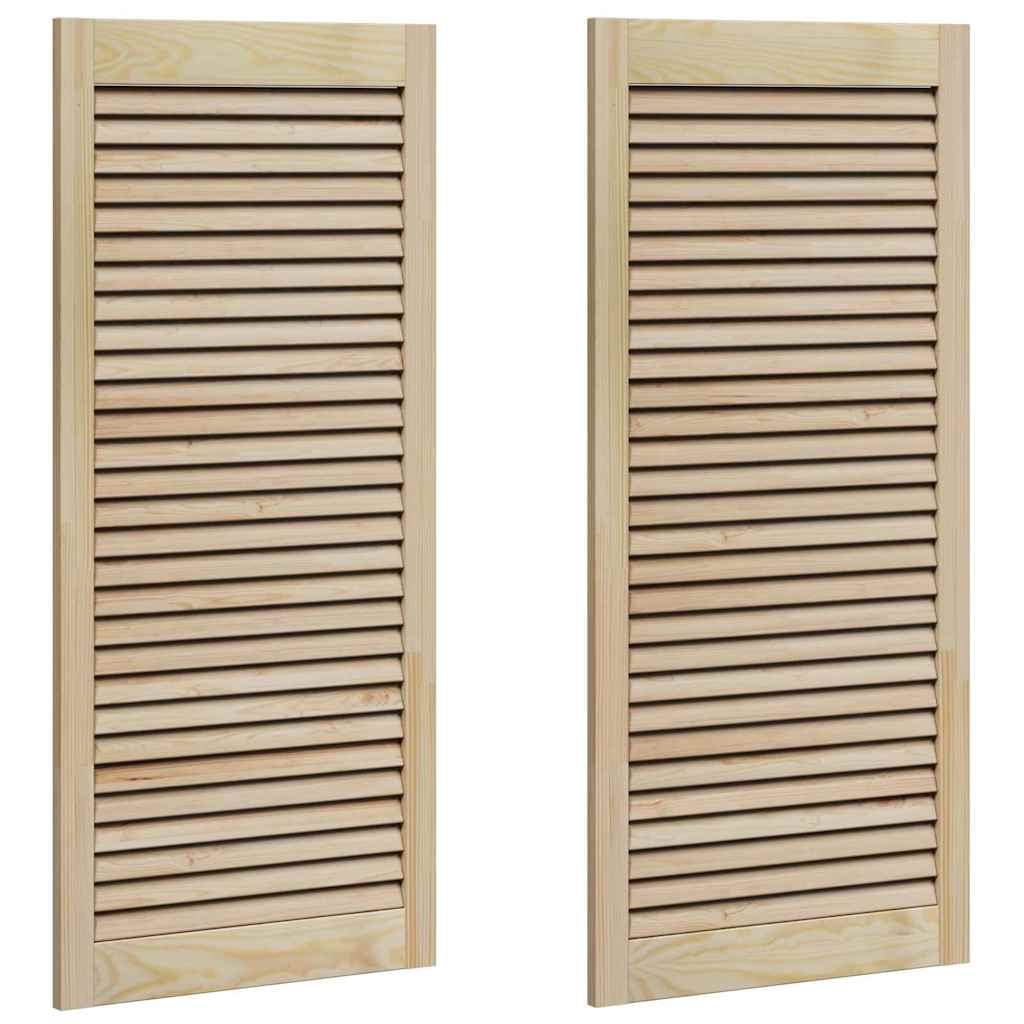 Vidaxx porte de placard 2 pcs naturel 49,5 x 2,1 x 110 cm bois de pin massif