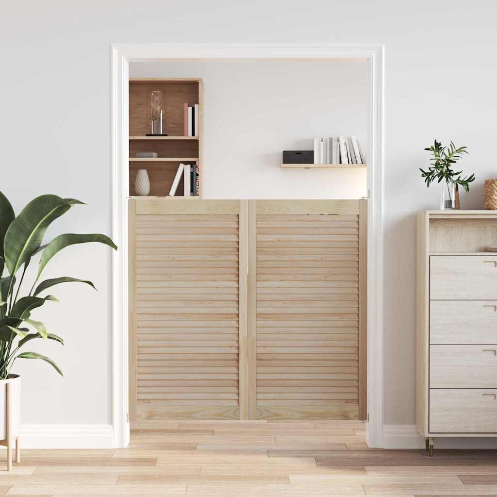 Vidaxx porte de placard 2 pcs naturel 110 x 2,1 x 59,5 cm bois de pin massif