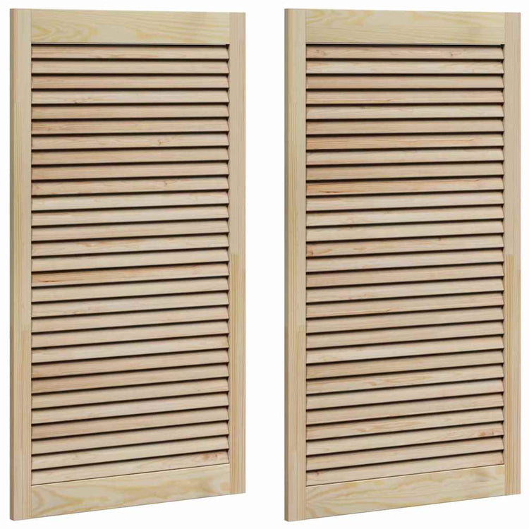 Vidaxx porte de placard 2 pcs naturel 110 x 2,1 x 59,5 cm bois de pin massif