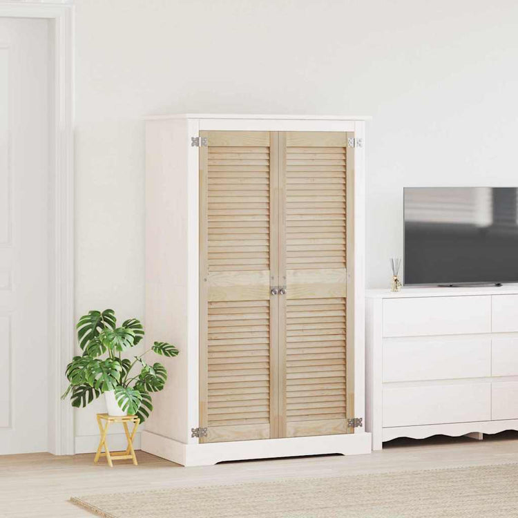 Vidaxx porte de placard 2 pcs naturel 39,5 x 2,1 x 140,5 cm bois de pin massif