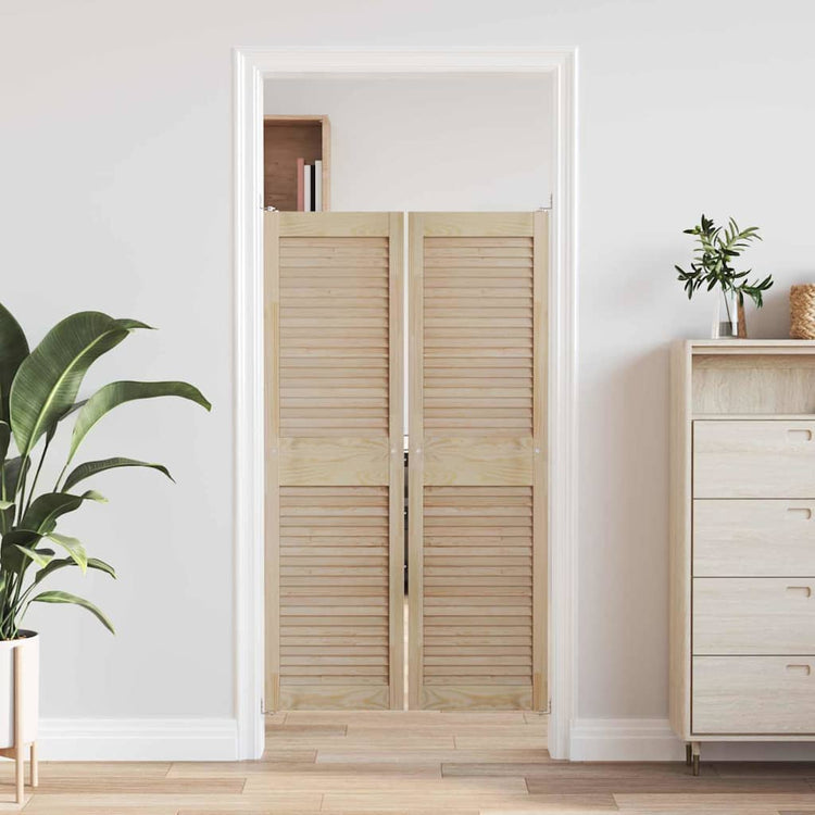 Vidaxx porte de placard 2 pcs naturel 39,5 x 2,1 x 140,5 cm bois de pin massif